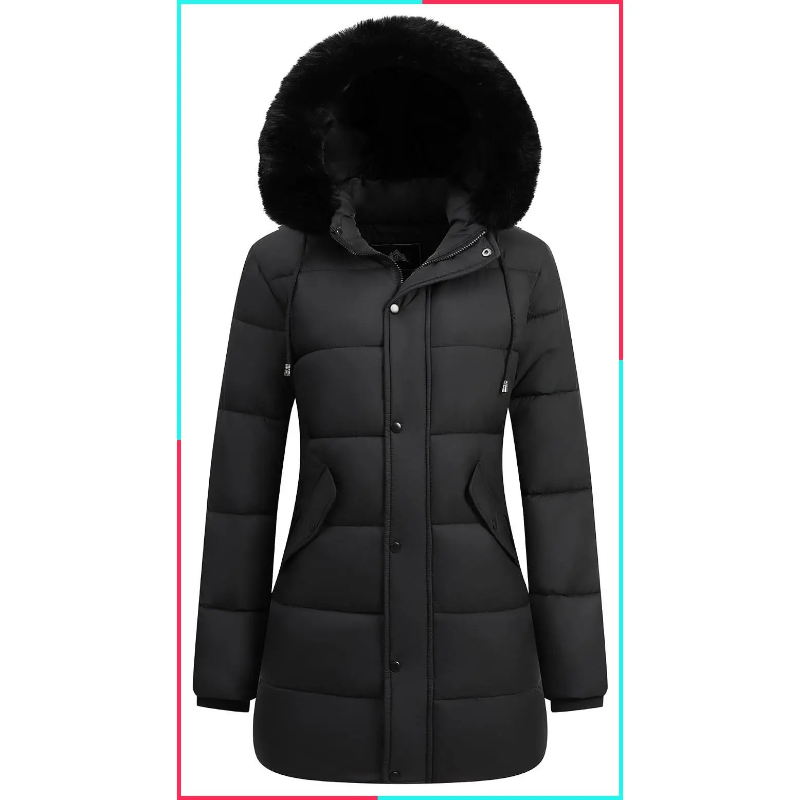 Women's Winter Coat Long Waterproof Parka - Warm Snow Jacket, Windproof for Cold Weather