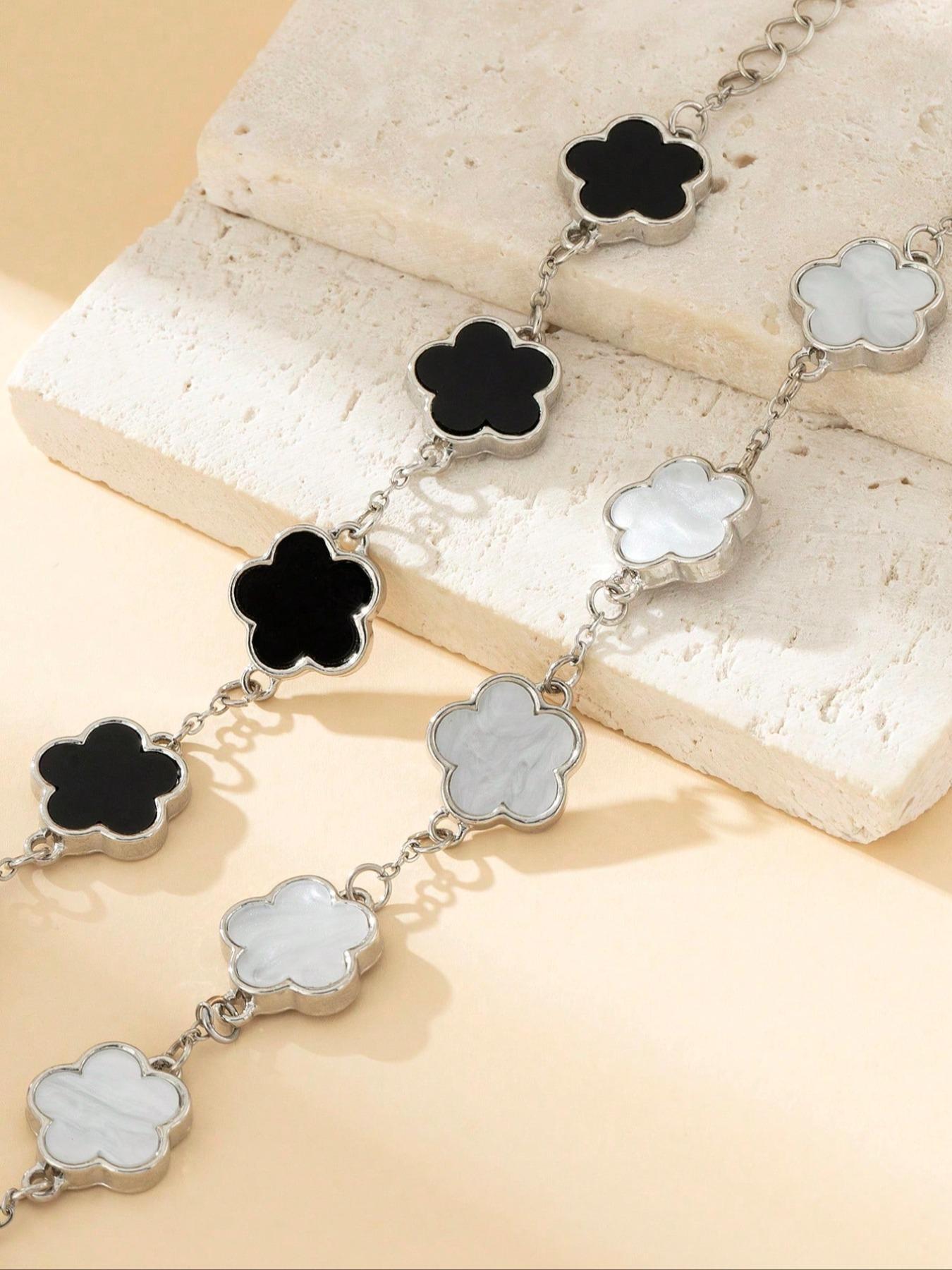 Women's Elegant Fashion Flower Design Bracelet, Fashion Jewelry for Party, Daily Clothing Decor, Trendy All-match & Exquisite Jewelry for Birthday Gift