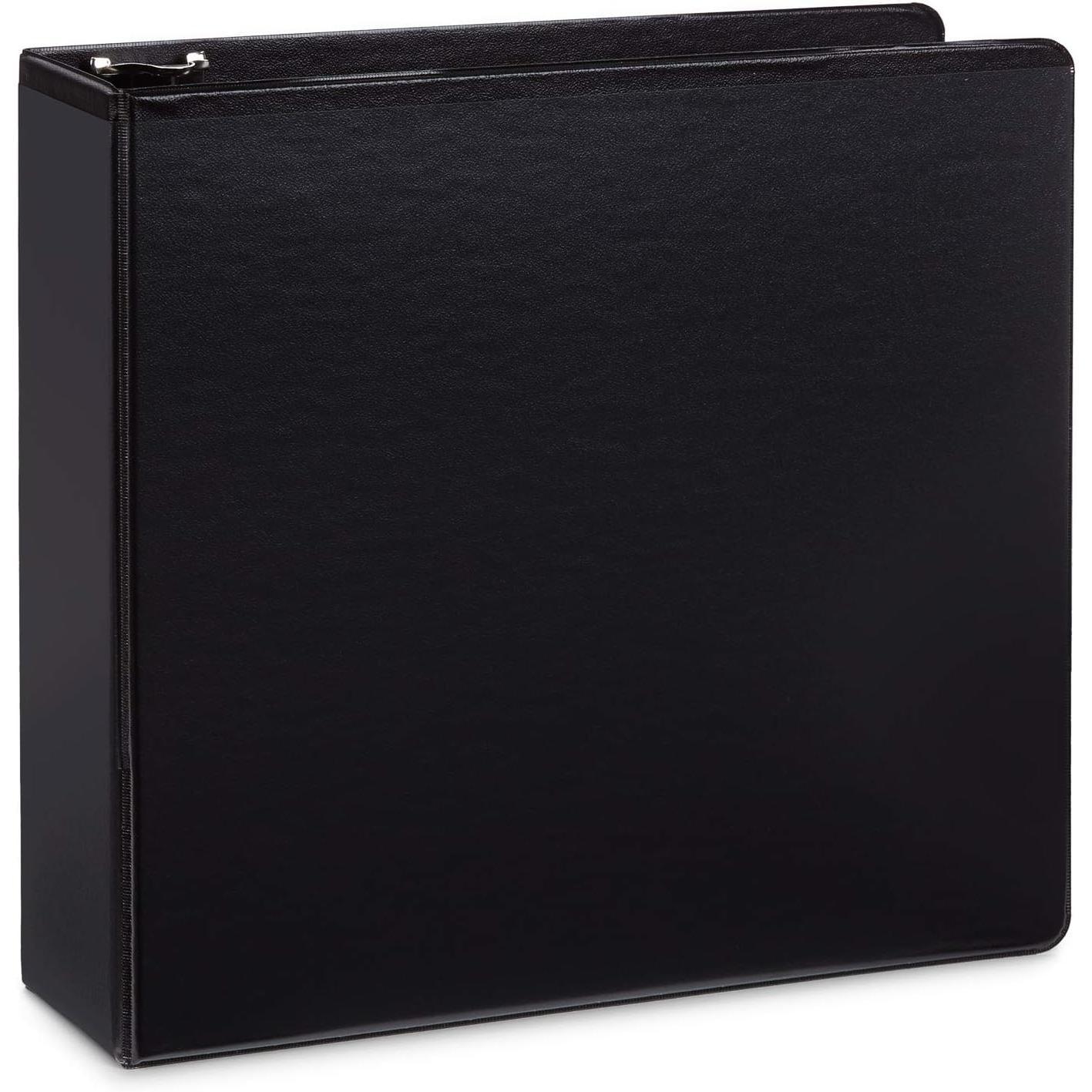 3 inch 3 Ring Binders, Rugged Heavy Duty Design for , Office, and School, Holds up to 625 Sheets of 8.5 Inch x 11 Inch Paper, Black, 4 Pack