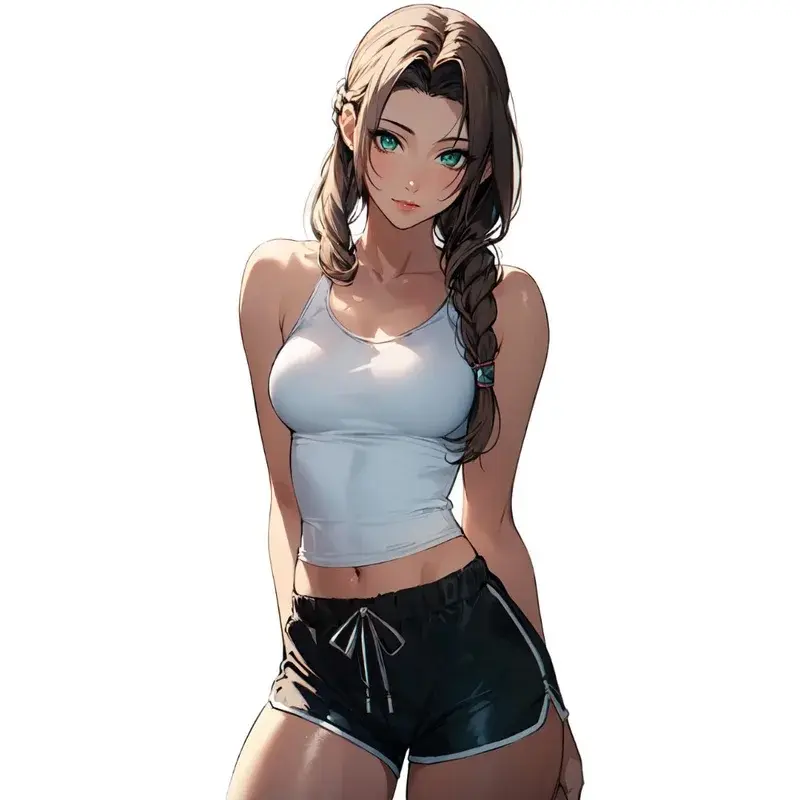 1PC Anime Girl Waterproof Vinyl Sticker, 2D Flat Decal for Car, Laptop & Water Bottle Decor