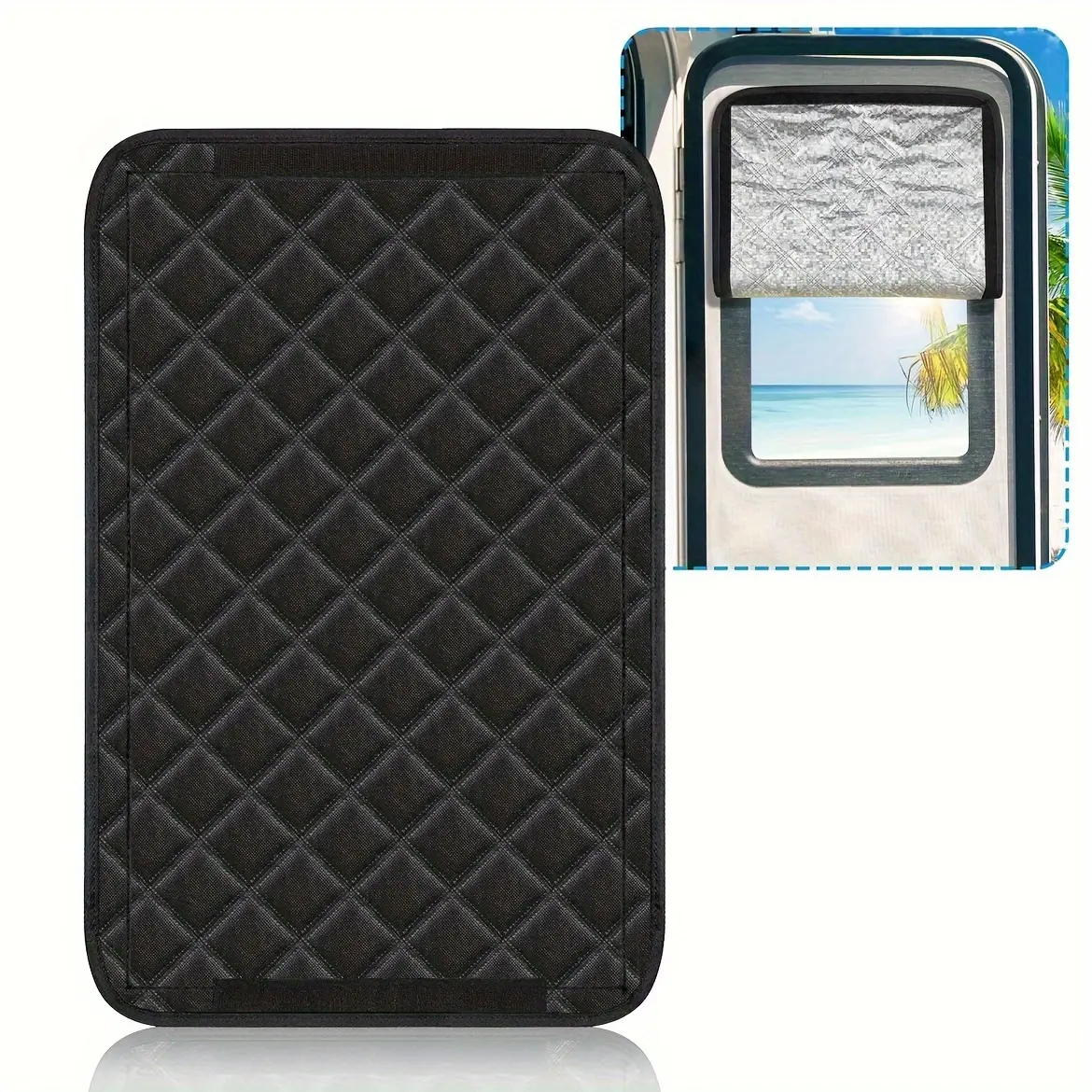 1 Piece Of RV Camper Blackout Door Curtain, Foldable Sunshade for Privacy, Travel Trailer Camping Side Shade, Border Crossing RV Screens, RV Curtains