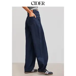 Cider [size 0-10] Cider Denim High Rise Solid Pocket Baggy Jeans