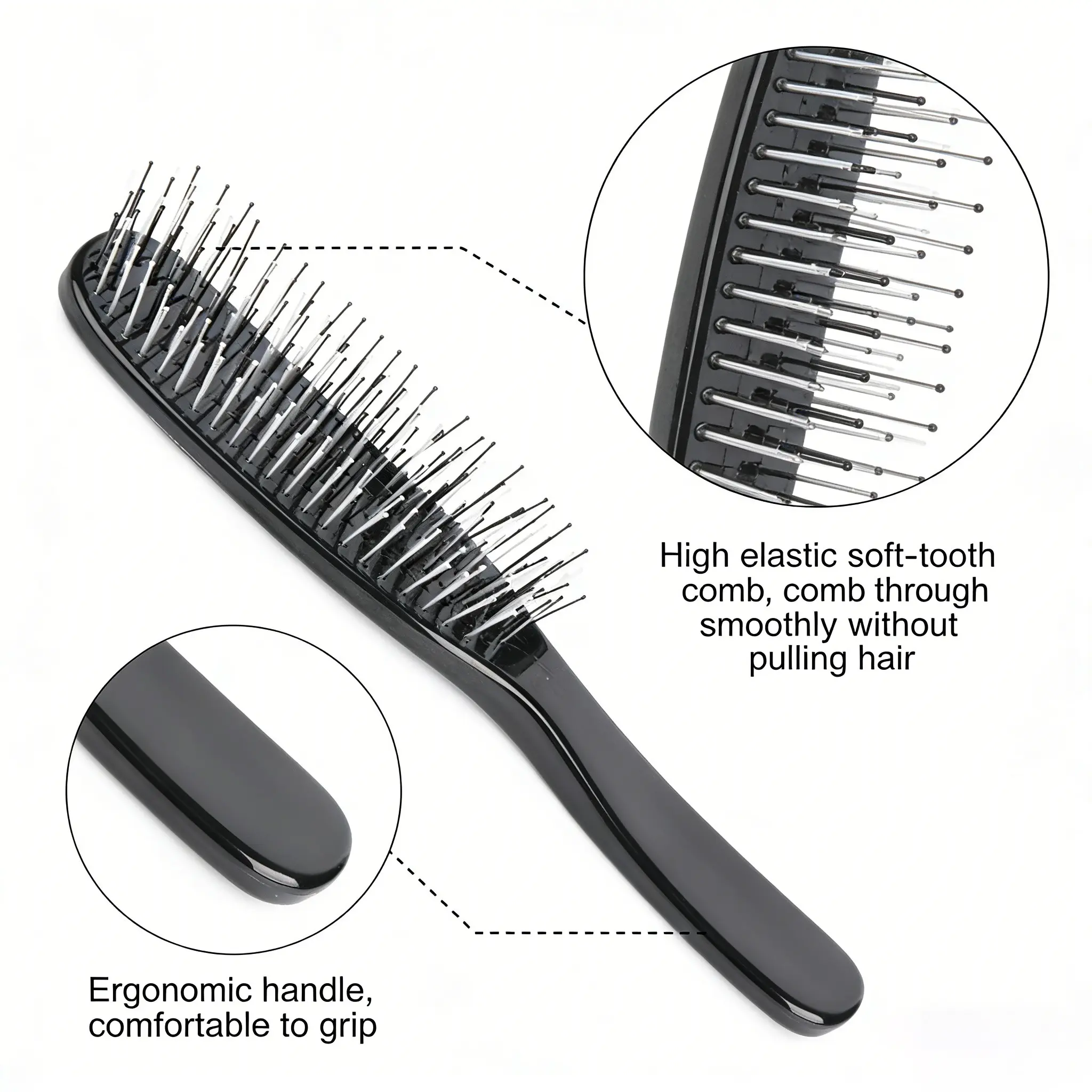 Smooth Hair Massage Comb, Unisex Professional Scalp Care Brush, Detangles, Cleans, Styles, Massages, Prevents Knots, Ideal for Men and Women