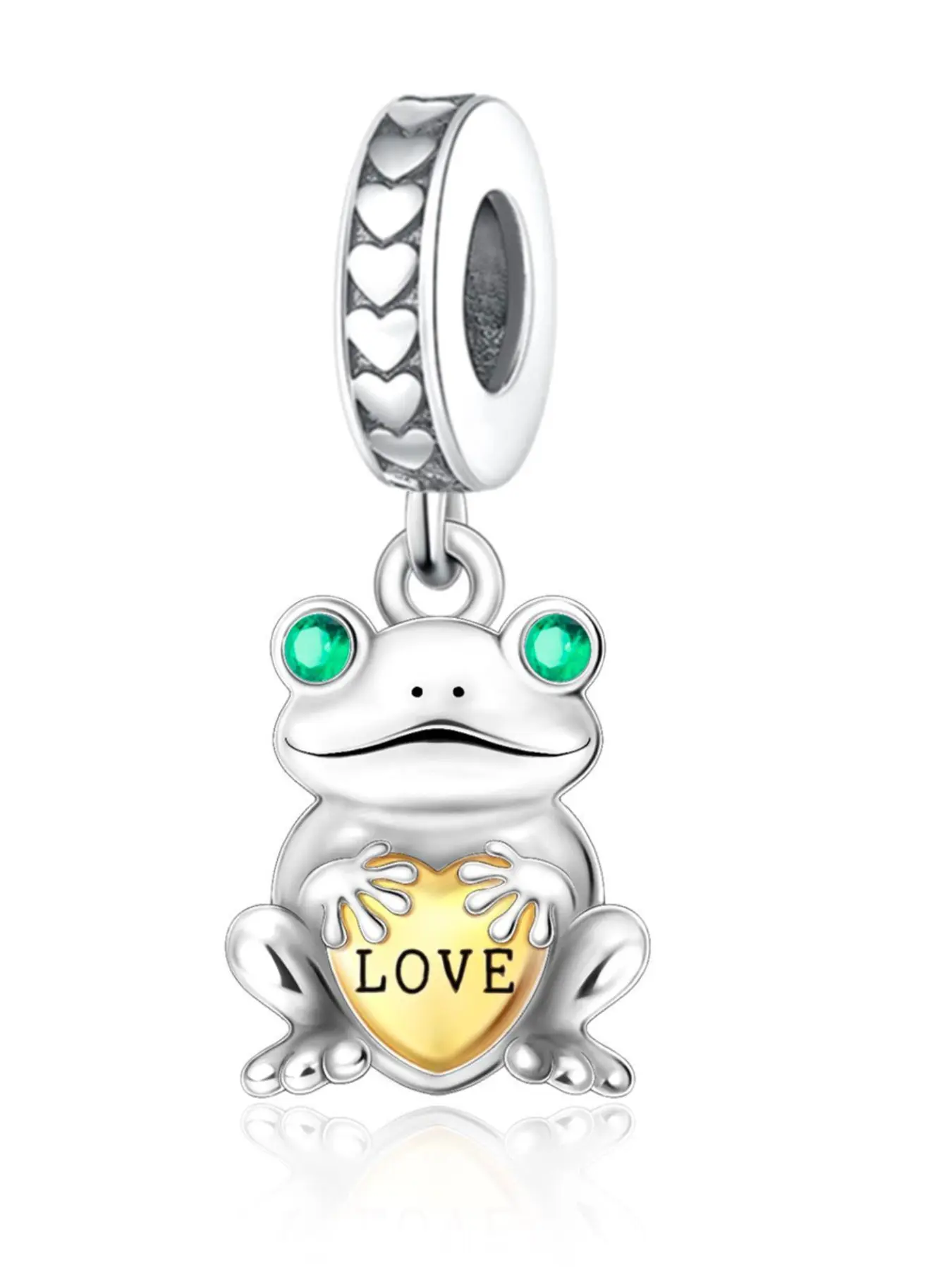 Cute Copper Plated Silver Frog Pendant, Love Engraved, Elegant Animal Charm, Perfect Valentine's Gift, All Seasons Jewelry