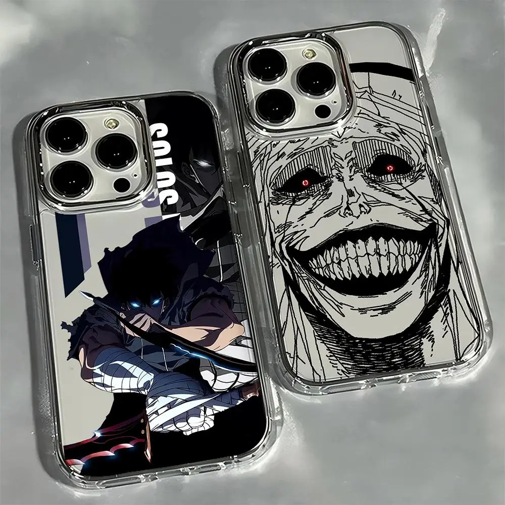 Luxury Anime Solos Levelings Phone Case For iPhone 17 16e 16 15 14 13 12 11 Pro Max Air Plus Samsung Galaxy S26 S25 S24 S23 S22 Soft Cover