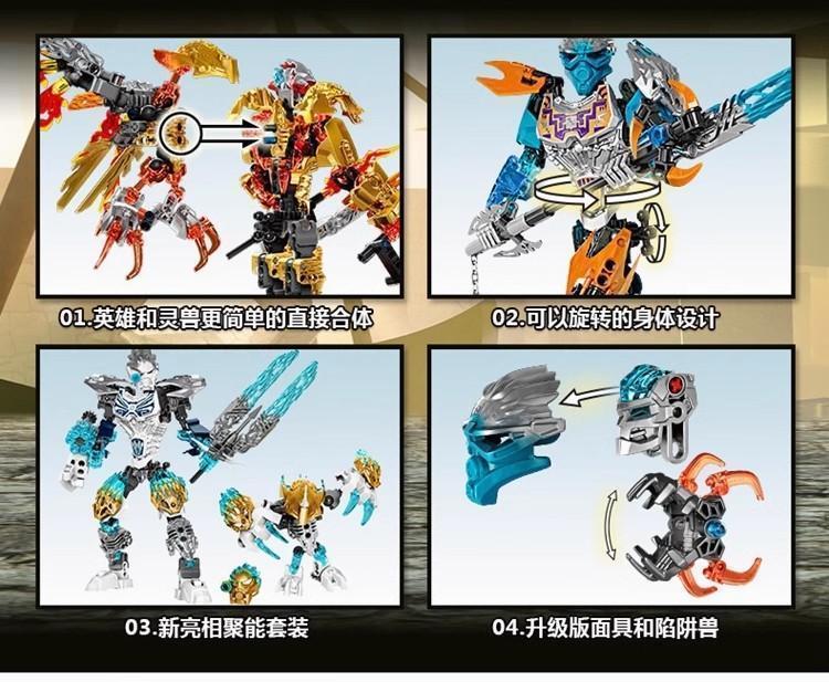 Superheroes Series Bionicle Creature Master of the Golden Mask Building Blocks Combined Robot Mecha Bricks Toys For Boys Gifts popular