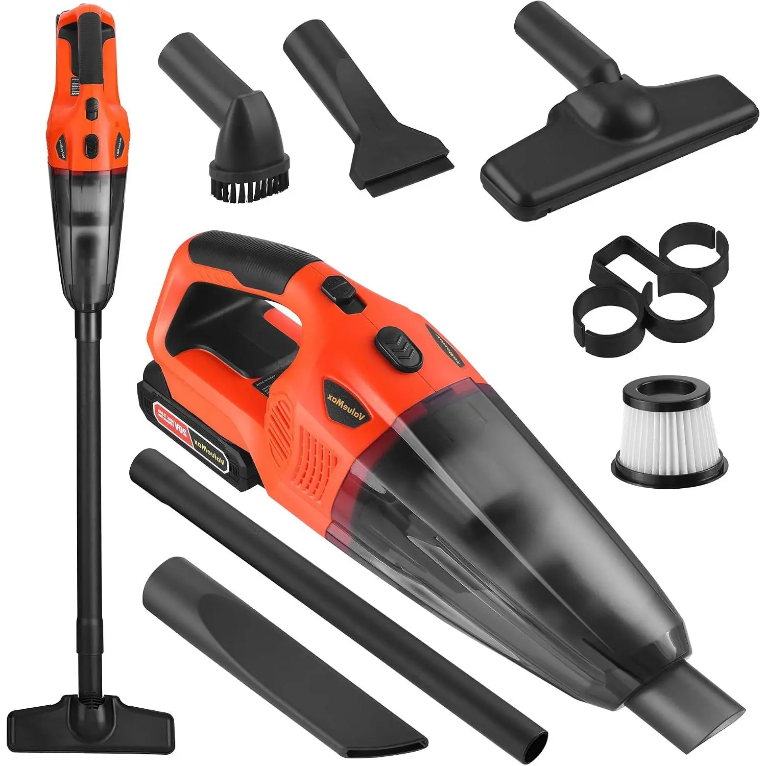 Cordless Handheld Vacuum with 20V Rechargeable  | Portable, Large Dustbin,  , Separate Charge, Dry/Wet Suction, Multi-Nozzles, , ,  Cleaning