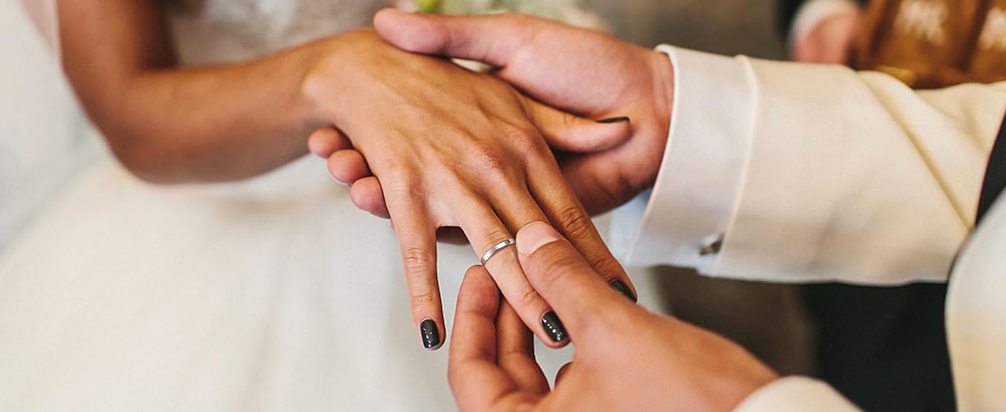 MILACOLATO 925 Sterling Silver Rings for Women Men Beveled Edge Plain Thumb Ring High Polish Wedding Band Ring Comfort Fit Size 6-11, 3mm 4mm 5mm 6mm