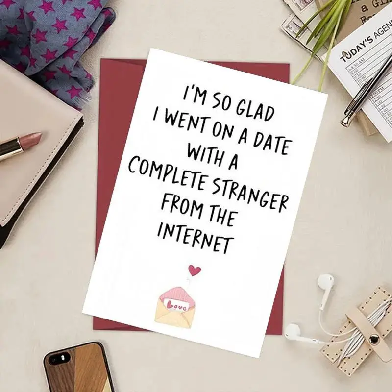 Humorous Valentine's Day Card with Envelope, Funny Love Card, Perfect for Him/her, Couples, Boyfriend/girlfriend, Unique Love Letter, Greeting Cards