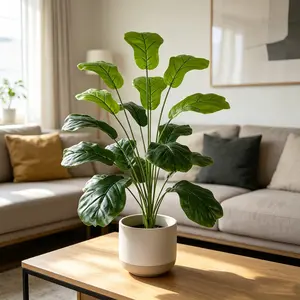 3.6 Ft Artificial Ficus Banyan plant, Realistic Leaves, Indoor/outdoor Decor, Living Room, Doorway, Festival, Home Decoration
