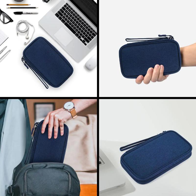 1pc Electronics Accessories Organizer Pouch Bag, Travel Universal Organizer for Cable, Charger, Phone Business Travel Gadget Bag