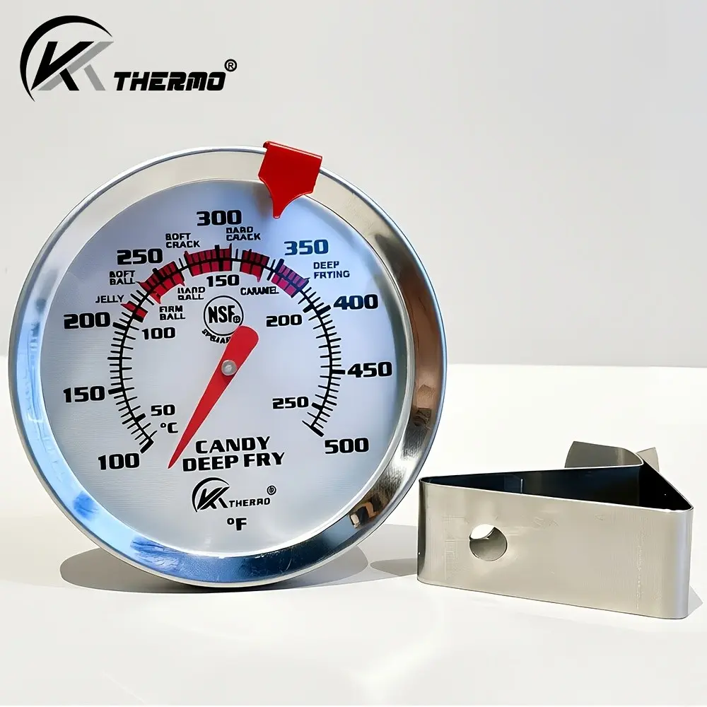 Nsf Certified Kt Thermo Candy Thermometer, Stainless Steel Probe, Large Easy-Read Dial, Cooking Thermometer for Syrup Jelly Frying Oil Sugar