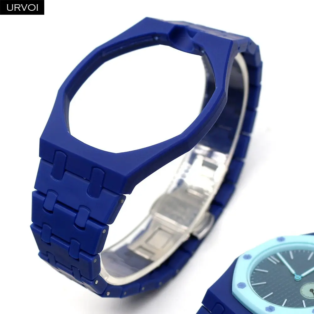 URVOI Case Band for Swatch x AP Royal Pop Pocket Watch change to Wristwatch High-Tech Polymer Strap Quality Stainless Steel Butterfly Buckle Ultra-Lightweight Smooth & Skin-Friendly Watch Straps