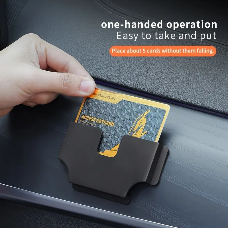 Durable Car Card Holder, Business Cards & Receipts Organizer, Automotive Interior Accessory, Essential Vehicle Storage Solution