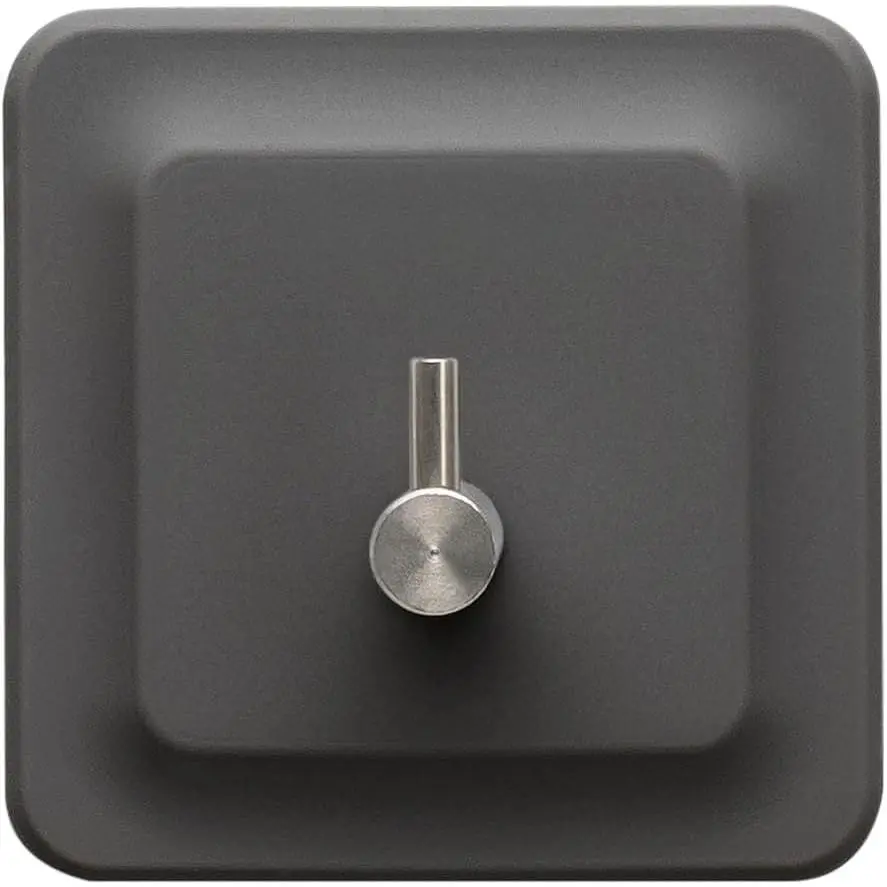 Arnold  Shower Hook, Adhesive Bathroom Hook - Charcoal |  bathroom hooks for towels, robes, bath brushes & shower accessories. Removable,  and easy to install.