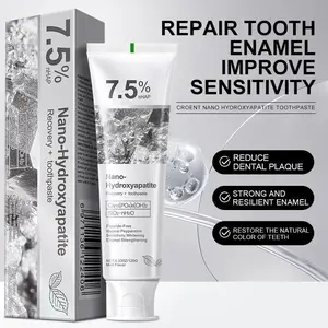 Fluoride-Free Hydroxyapatite Toothpaste Whitening Toothpaste | Coffee And Black TEE | Yellow Teeth Whitening | Enamel Repair & Fresh Breath | Gentle Mint Flavor | Toothpaste For Cavities | Gentle Stain Removal | Dye Free Toothpaste Clean Oral