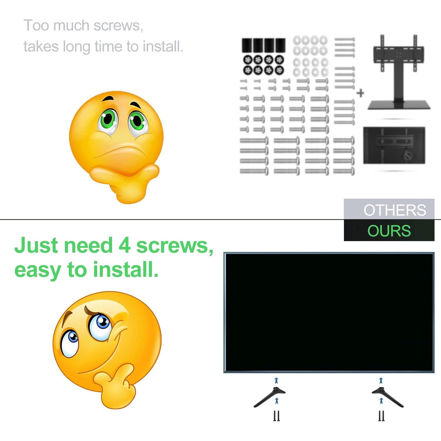 TV Stand for Hisense TV , TV Stand  for Hisense Select TV Model, for 50R6E3 55R6090G 55R6G 55U6GR5 58R6E3 32H4030F3 65R6090G5, with Screws