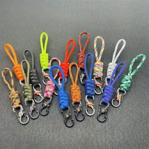 Paracord Anti-Theft Anti-Lost Figure 8 Keychain with Lock Figure 8 Lock Portable Outdoor Hanging Rope Hand Strap Buckle