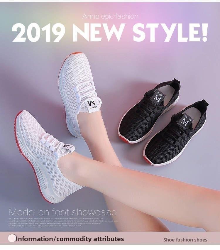 Mesler Summer White Sneakers for Women, Mesh Sports Shoes, Ladies' Shoes, Nurse Shoes, Home Summer Mesh Shoes, Women's Hollow Breathable Shoes