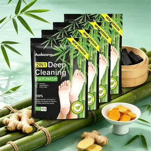 10/20/40pcs Bamboo Charcoal Foot Pads with Ginger & Peppermint | Overnight Foot Care Patches for Fresh Feet, Moisture Absorption & Daily Self-Care