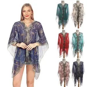Spring Summer Fashion Printed Sexy Leopard Print Beach Towel WOMEN'S Multi-functional Shawl