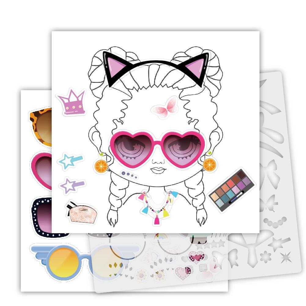 Creative Makeup Sticker Coloring Book, Learn Makeup Skills, Develop Aesthetic Sense, Enjoy DIY Beauty Fun!