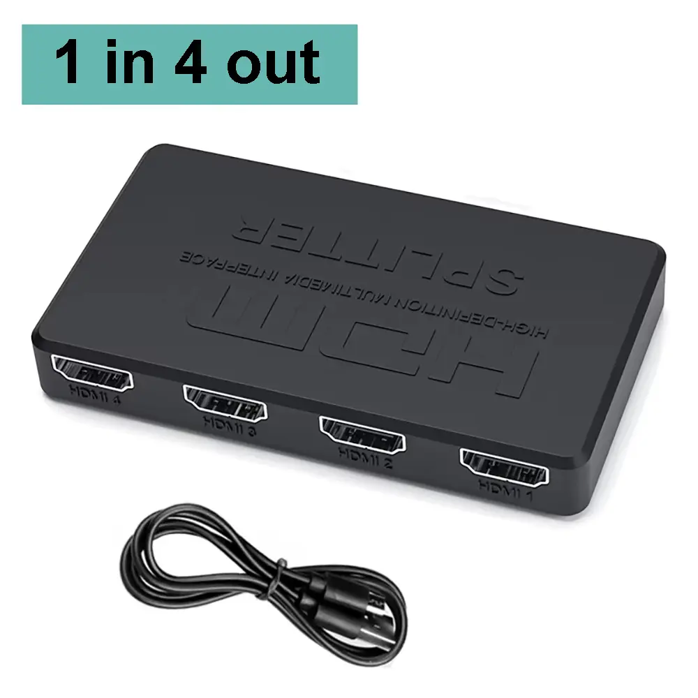 4K 2K HDMI-compatible Splitter 1 in 4 out 4x1 HDTV Switch HDMI-compatible Adapter HD Video Switcher for Xbox PS4 DVD PC Laptop speaker cleaner