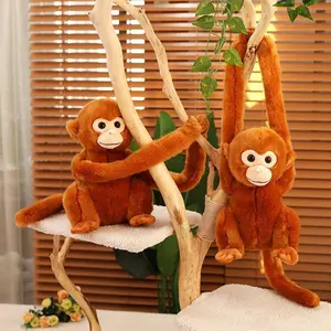 Simulation Cute Monkey Plush Toy Golden Monkey Doll Long Arm Monkey Curtain Bundled Ornaments Stuffed Toys