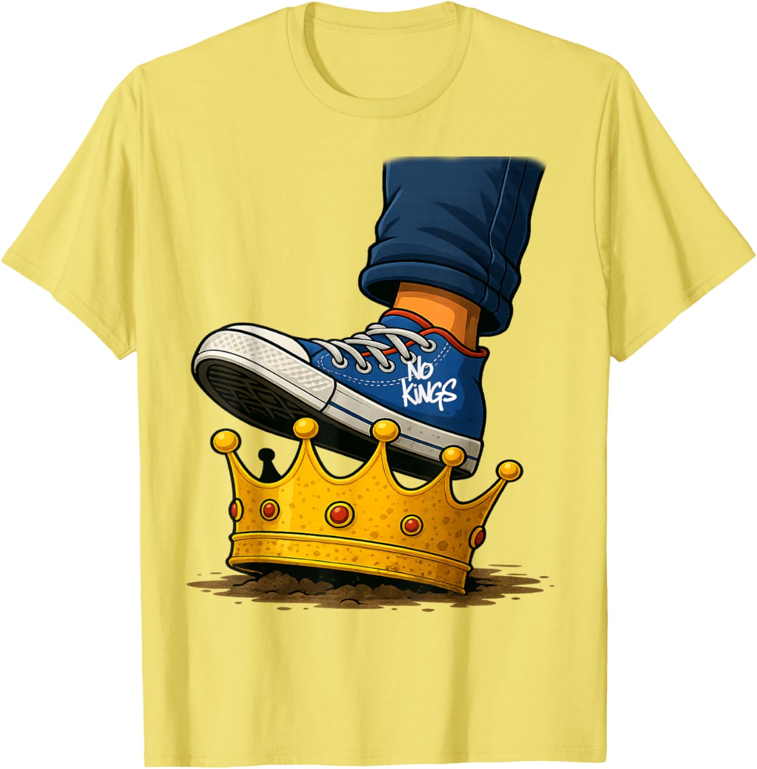 No Kings Shoe On Crown T-Shirt