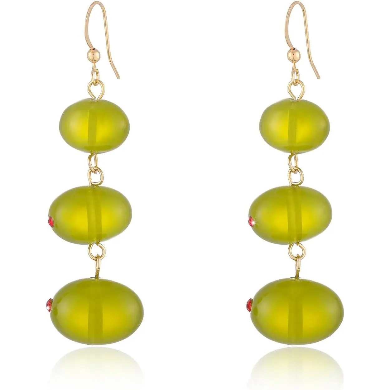 Martini Glass Olive Dangle Earrings for Women Birthday Party   | Martini Dangle Earrings for Women, Green Olive Coffee Martini Glass Earrings,Birthday Holiday