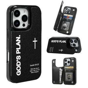 God's Plan card holder phone case.This practical TPU phone case features a patterned design and includes a card slot function,capable of holding bank cards, bus cards,and various other cards.Suitable for iPhone 17/16/15/14/13/12.