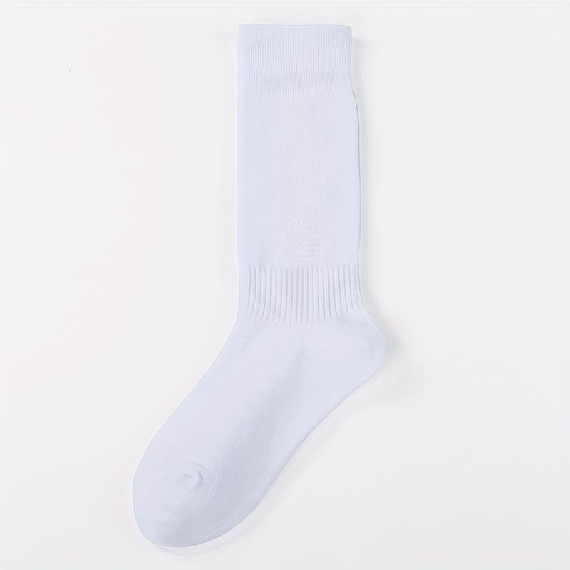 (New)1/3 Pairs Kids Knee-High Sports Socks - Breathable Mesh, High Elasticity & Moisture-Wicking, Solid Color Athletic Socks for Basketball, Football, School - Durable Polyester Boys & Girls Socks