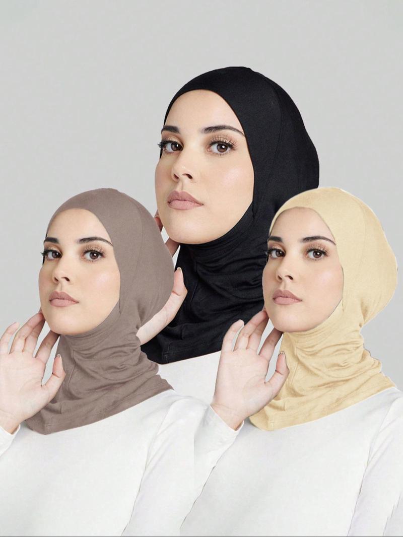 Women's Solid Color Instant Hijab Casual Soft Comfortable Breathable Hijab for Daily Wear, Fashion Accessories for Women & Girls, Modest Hijab