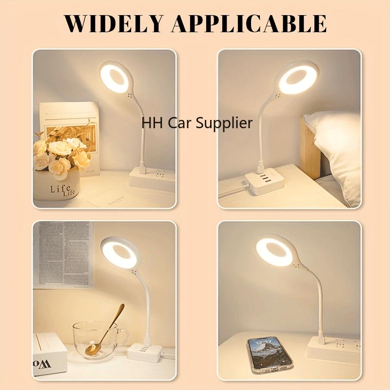 [1pcs ]Voice Control USB Reading Flexible Gooseneck Led Light for Bedside Reading Soft Night Light Smart Voice Activation for Bedroom Office and Study Use