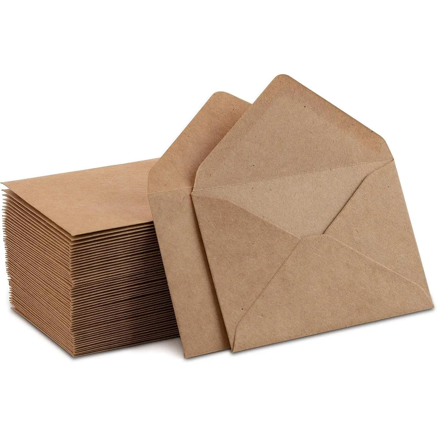 60 Pack Mini Kraft Envelopes, 4 x 2.7 Inches, Small Gift Card & Note Envelopes