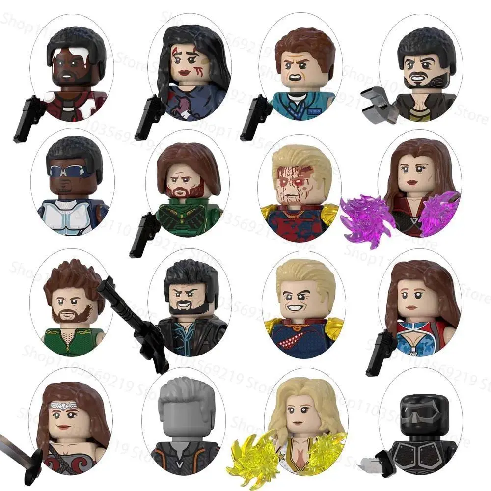 Blind Box Superhero Comic TV Building Blocks Ornament Action Figures Assembly Handmade Puzzle Collection Model Bricks Toy Gifts