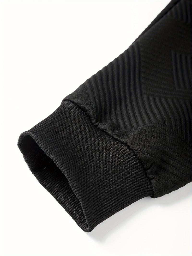 Men's Casual Fashion Suit: Two-piece set including a knitted jacquard sweatshirt and trousers; a best-selling men's casual suit. joggers  weatsuit swift  goods  clothing  brand Knitted Jacquard Set