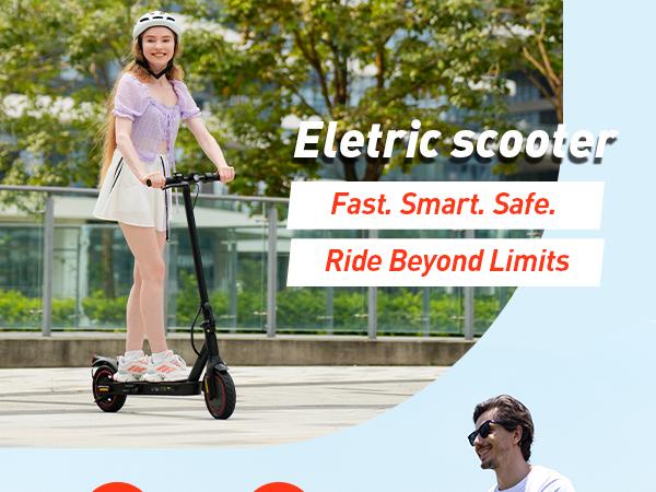 Foldable Electric Scooter for Adults - 350W Motor, 18 MPH Speed, 21 Miles Range, Commuter Scooter with Smart Display & Dual Brakes, for Adults Commuting & Daily Travel