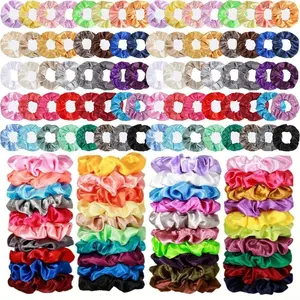 2026 New Satin Scrunchie Set, French Style Hair Ties, Multicolor Ponytail Bands, Fashion Versatile Hair Accessories for Women