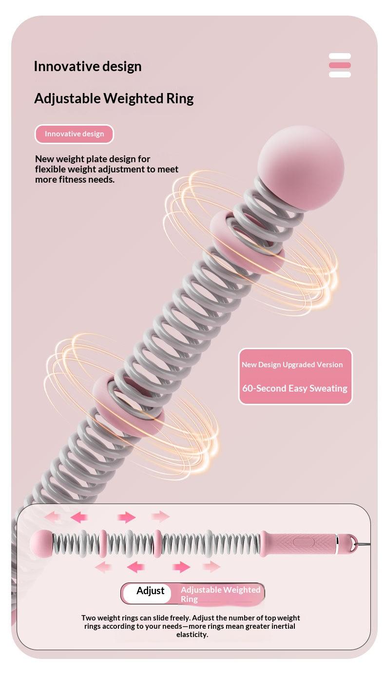 Multifunctional Cordless Battle Rope with Adjustable Weighted Rings for Men Women Fitness Home Use Arm Strength Training Equipment