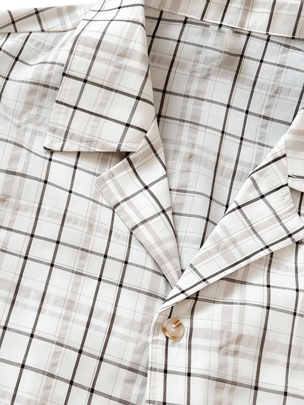 Unisex Free Print Plaid Shirt, Two-Piece Design with Vintage Graphics, Soft Button-Down for Grunge Style and Daily Wear