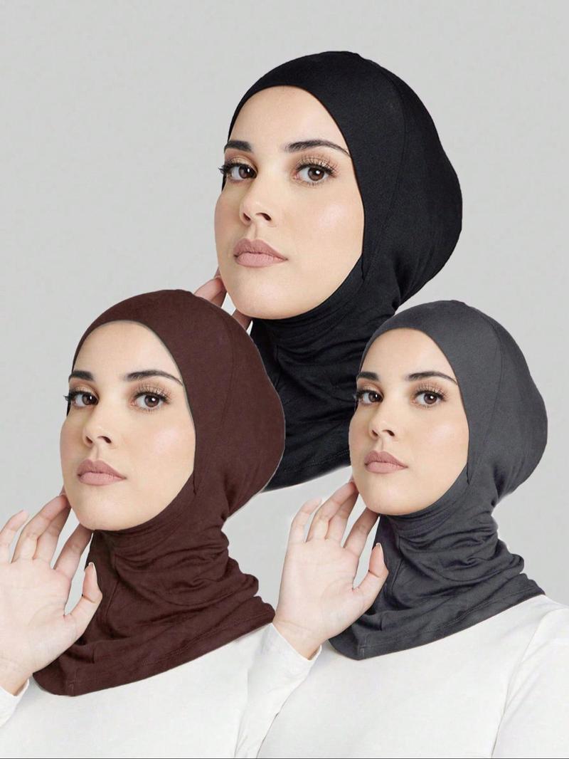 Women's Solid Color Instant Hijab Casual Soft Comfortable Breathable Hijab for Daily Wear, Fashion Accessories for Women & Girls, Modest Hijab