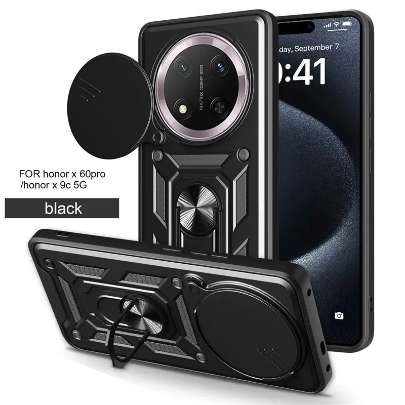 Shockproof Ring Holder Magnetic Phone Cover For Honor Magic7 Lite Honor X9c Camera Protect Fundas
