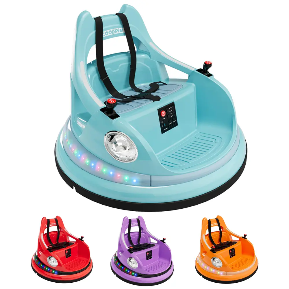 Bumper Car for Kids, 12V Ride on Bumper Car for Toddler with Remote Control, 2-Speed, 2 Driving Modes, 360°Spin, Anti-Collision Padding, Lights, Music, Electric Bumping Car for Children 1.5-6