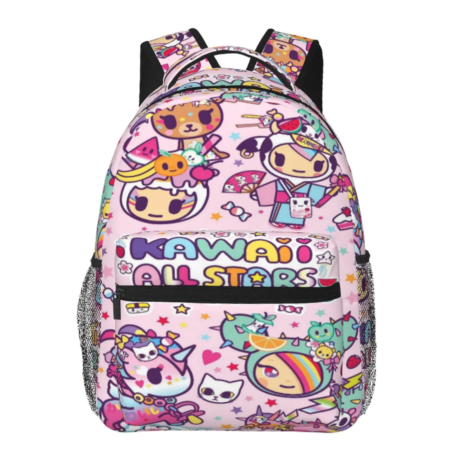 Anime Tokidoki3 Printed Backpack, Cute School bag for Girls Boys Teens, Cartoon Backpacks Kawaii Kids Lightweight backpack with adjustable straps Bookbag, Travel, School, College, Work, Backpack, Daily Use