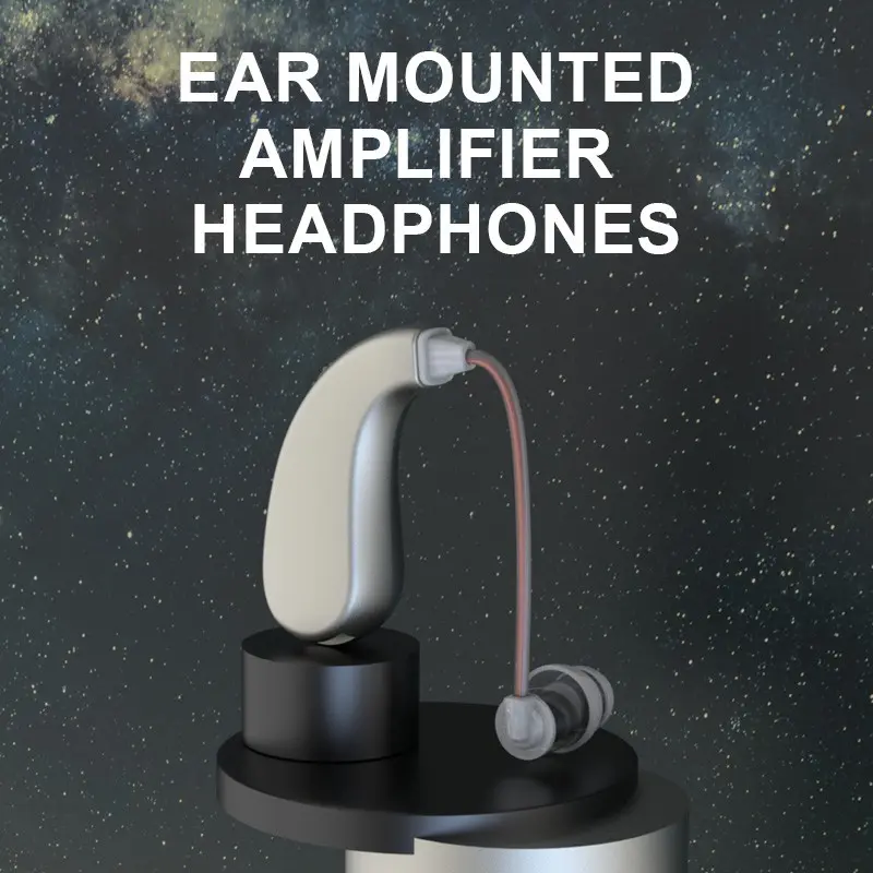 Single Ear Hanging Hearing Aid for Light-Moderate Hearing Loss, Portable Rechargeable, Clear Sound Amplification, Easy Carry
