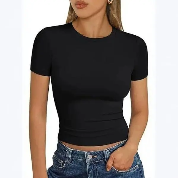 Womens Short Sleeve T Shirt Buttery Soft Summer Tops Tees