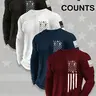 Men's Round Neck Long Sleeve T-Shirt Set, Aesthetic Casual Knitwear, Casual Knit Polyester Top, Slightly Elastic Basic Style, Geometric Print, Spring & Fall