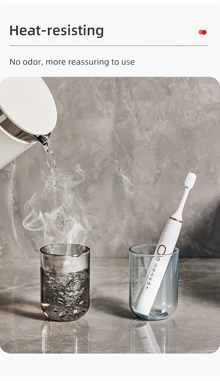 1PC Bathroom Toothbrush Cup Holder, Waterproof Toothbrush Holder, Cosmetic Organizer, Space-Saving Wall Shelf, Suitable for Sinks, Washrooms, Counters, Bathroom Organization and Storage