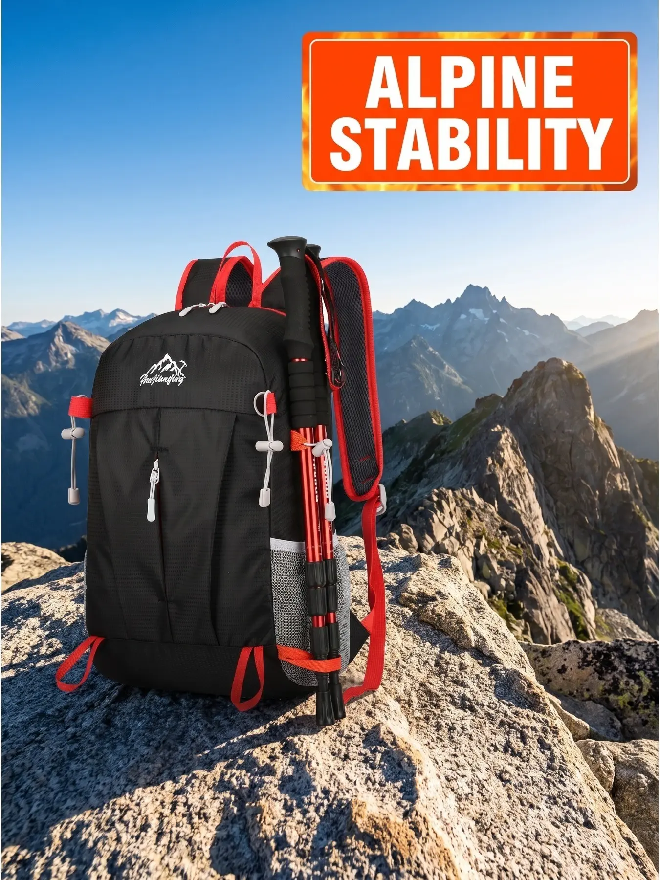 Portable Foldable Backpack, Waterproof Large Capacity, Outdoor Travel Fitness Hiking Climbing Bag, Sporty Nylon Material, All Seasons Use